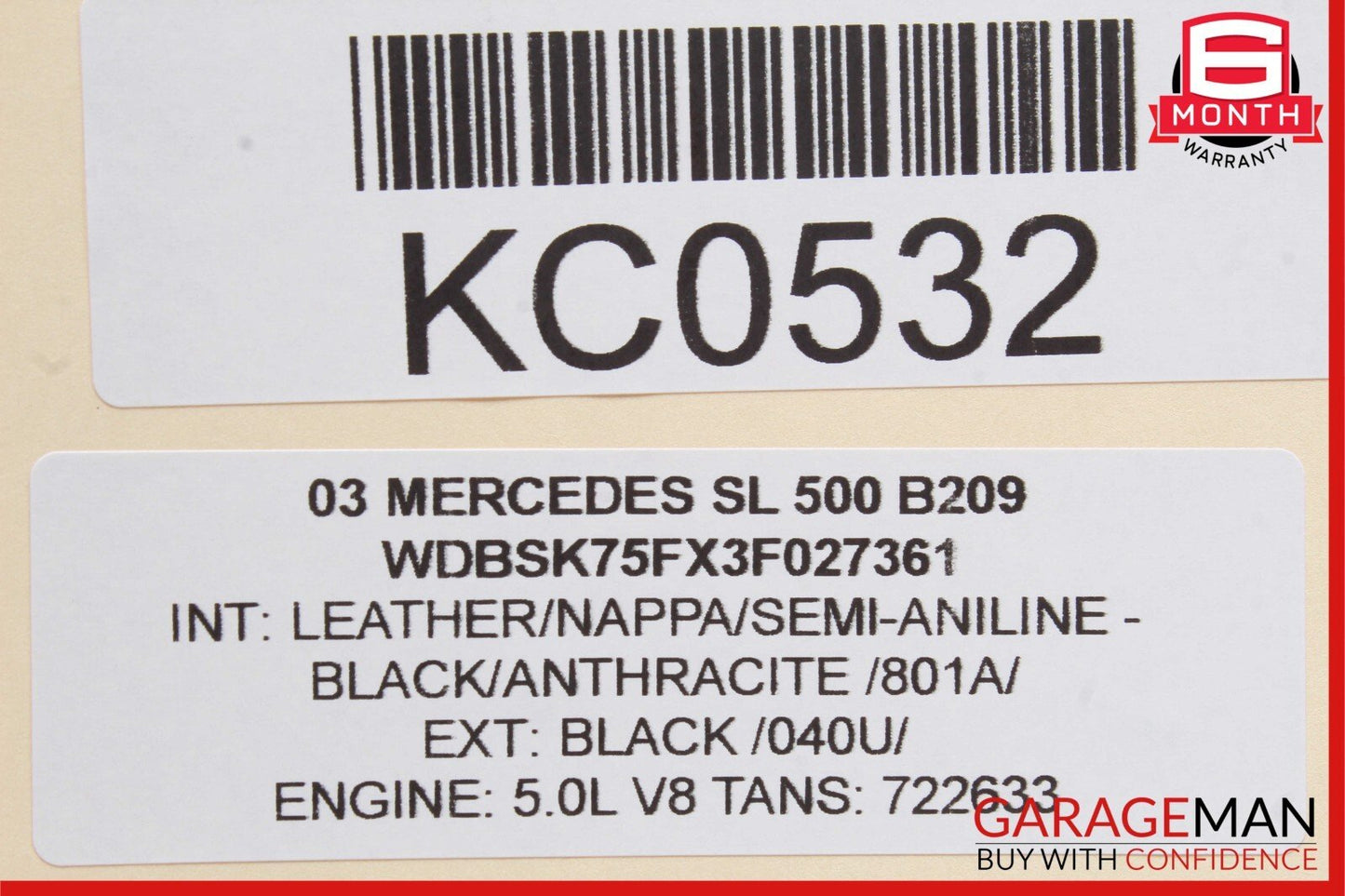 Mercedes R230 SL500 CL550 CL500 Seat Belt Seatbelt Tension Sensor Module OEM