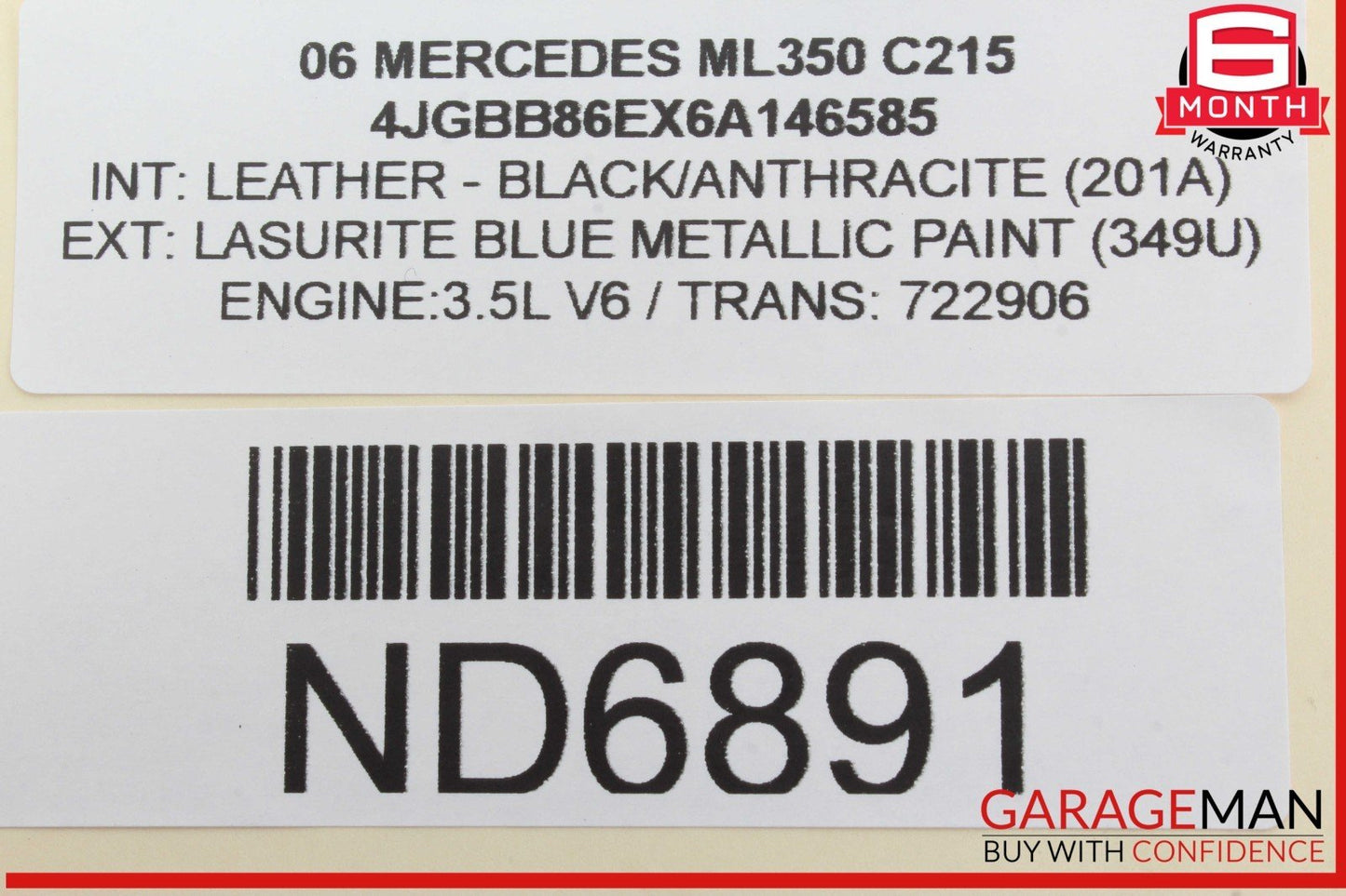 06-13 Mercedes W164 ML350 GL450 Front Left Side Door Control Module OEM