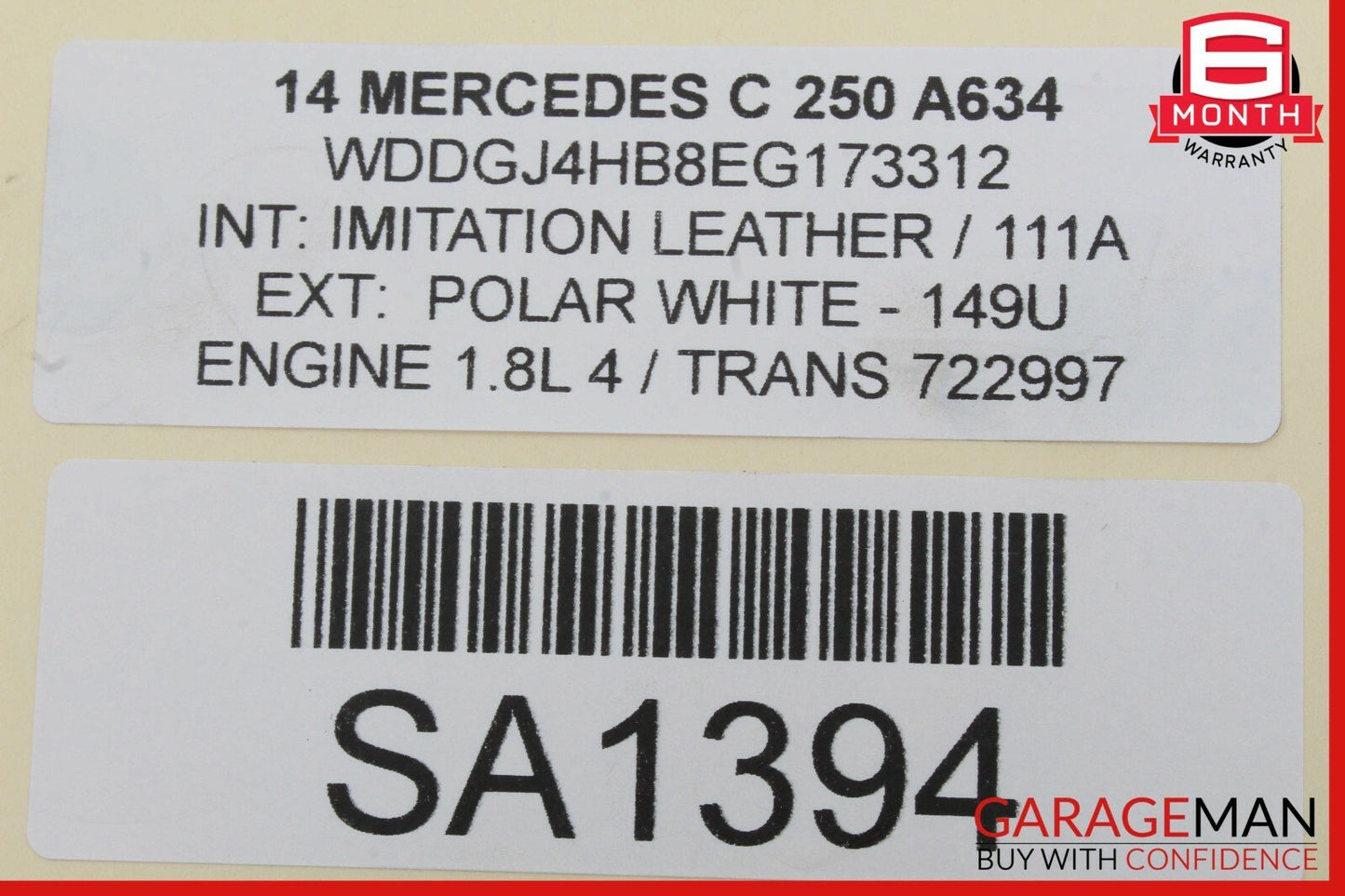 08-14 Mercedes W204 C250 Front Right Passenger Seat Control Switch OEM