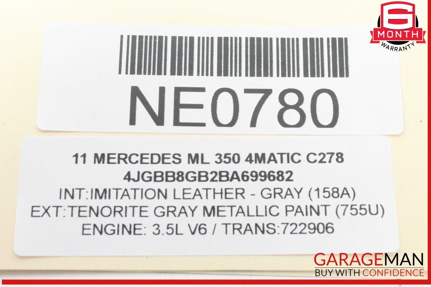 06-12 Mercedes W164 ML350 4MATIC ML550 Front Left Side Reinforcement Bracket OEM
