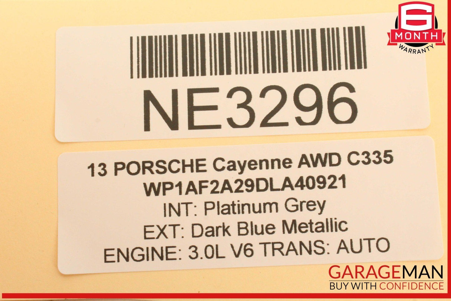 11-18 Porsche Cayenne 958 AWD Yaw Rate Speed Sensor 7P0907652 OEM