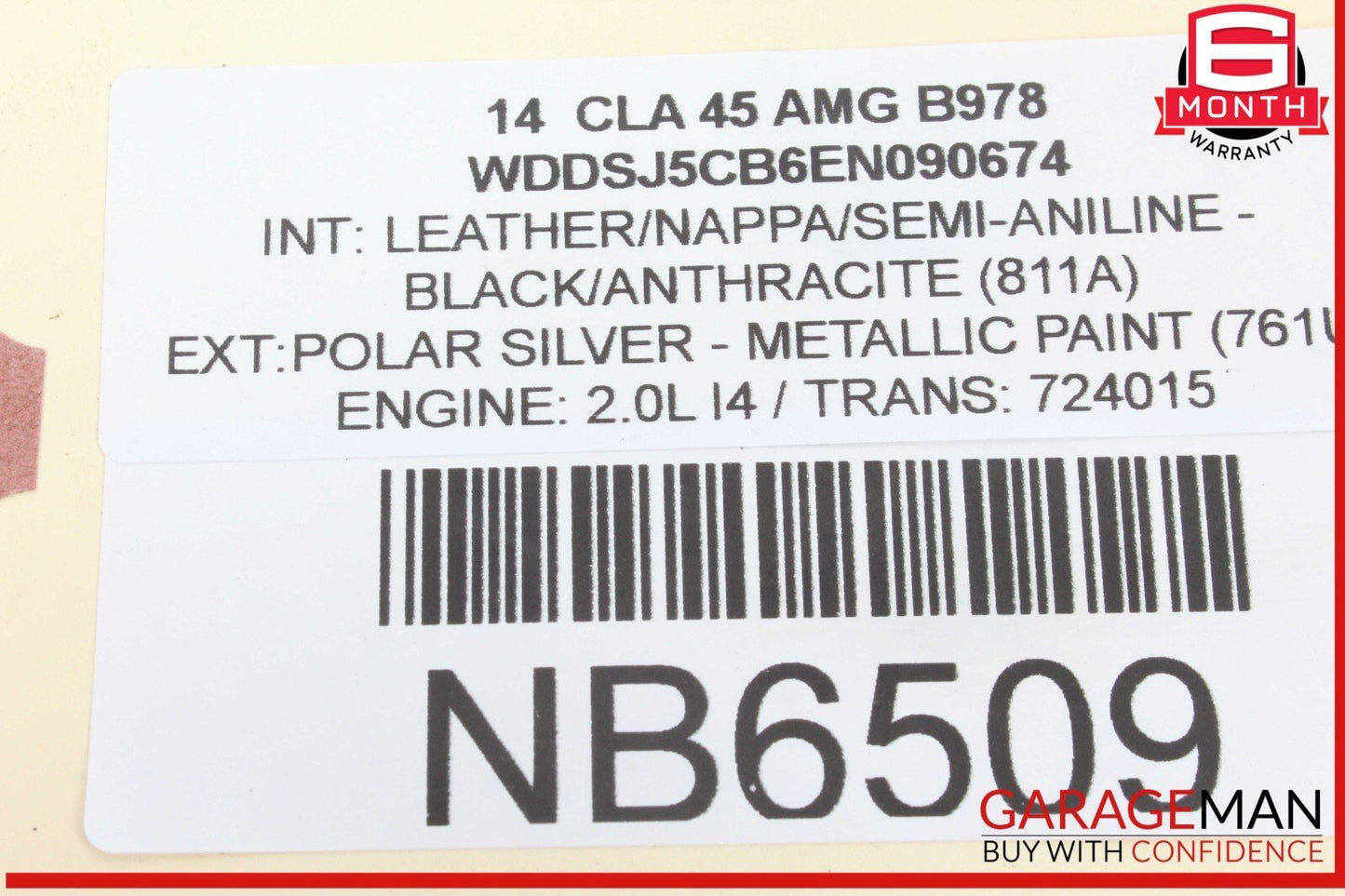14-19 Mercedes W117 CLA45 AMG CLA200 Rear Left Side Exterior Door Handle OEM