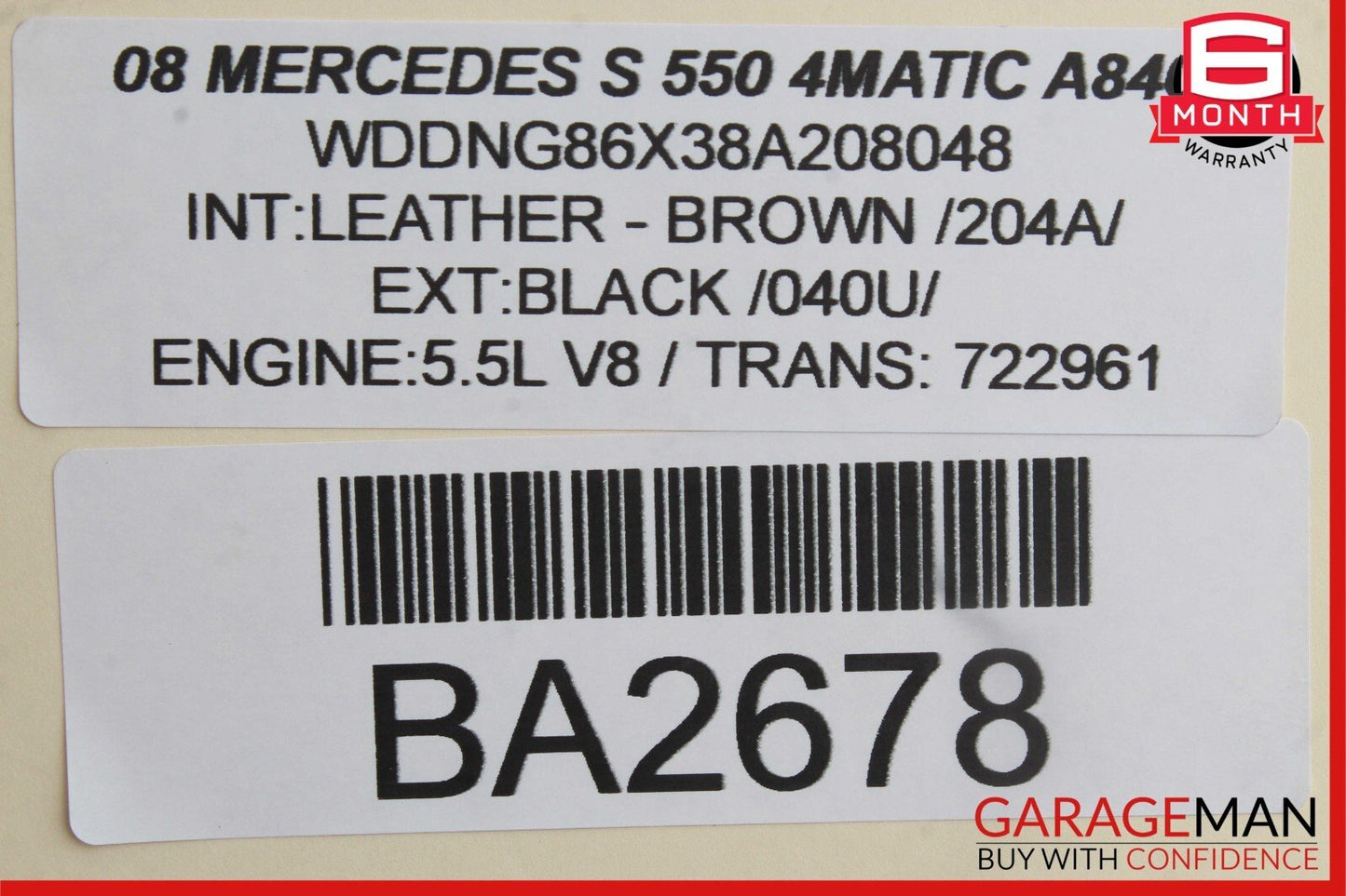 07-14 Mercedes W221 S550 CL550 Front Left Side Door Lock Switch Control Module