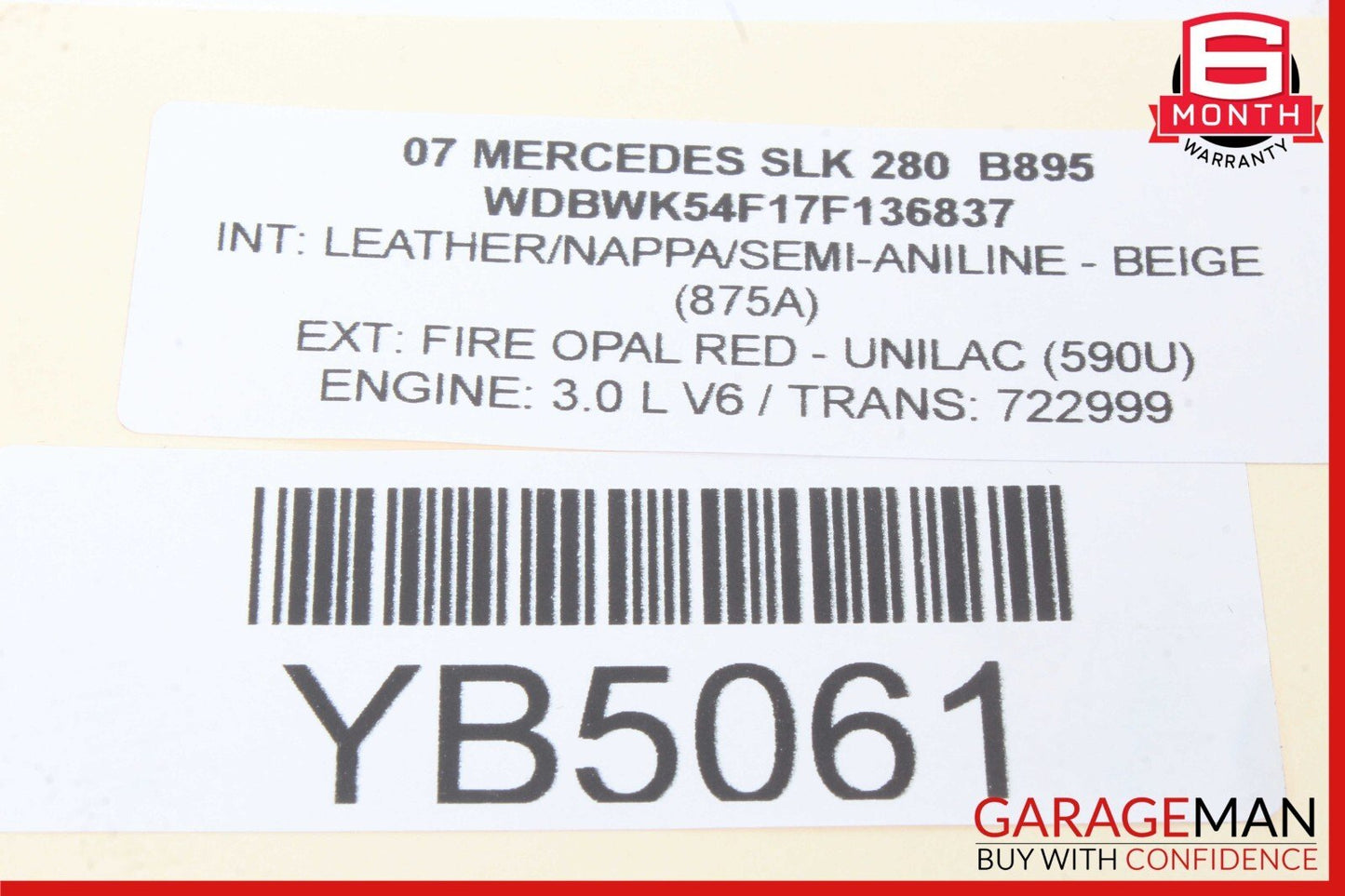 05-11 Mercedes R171 SLK280 SLK300 Front Right Side Door Lock Latch Actuator OEM