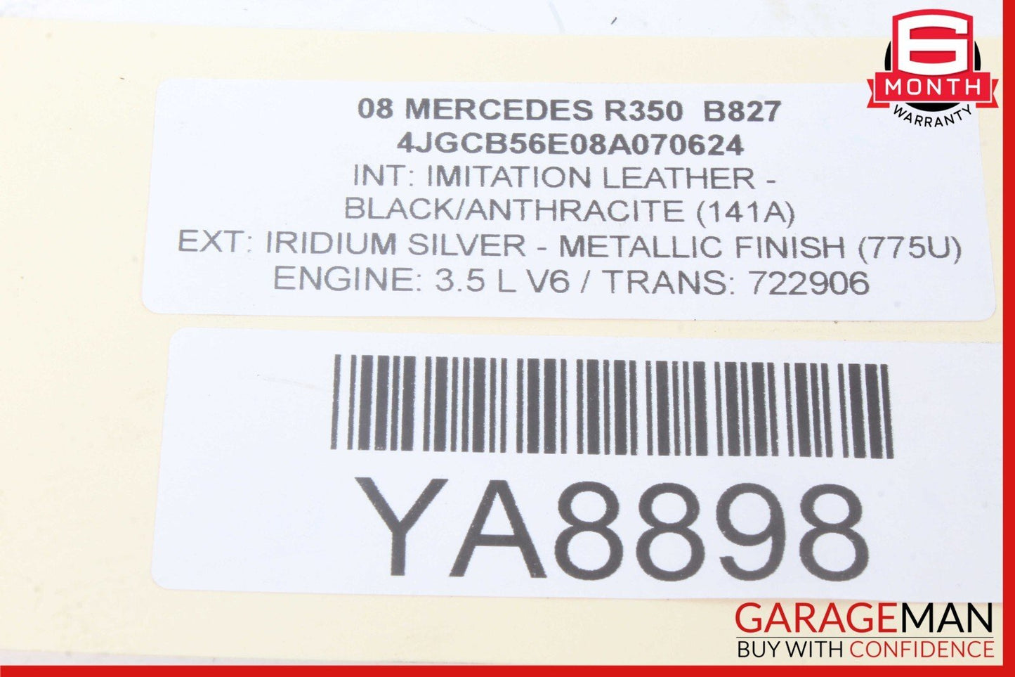 06-13 Mercedes W251 R350 CLK350 SLK350 Left Side Cylinder Head Valve Cover OEM