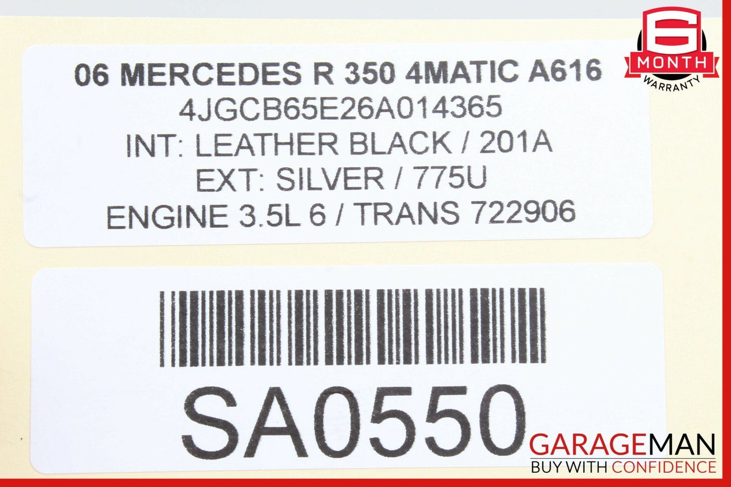 06-12 Mercedes W251 R350 GL450 Front Right Passenger Seat Motor 0390203213 OEM