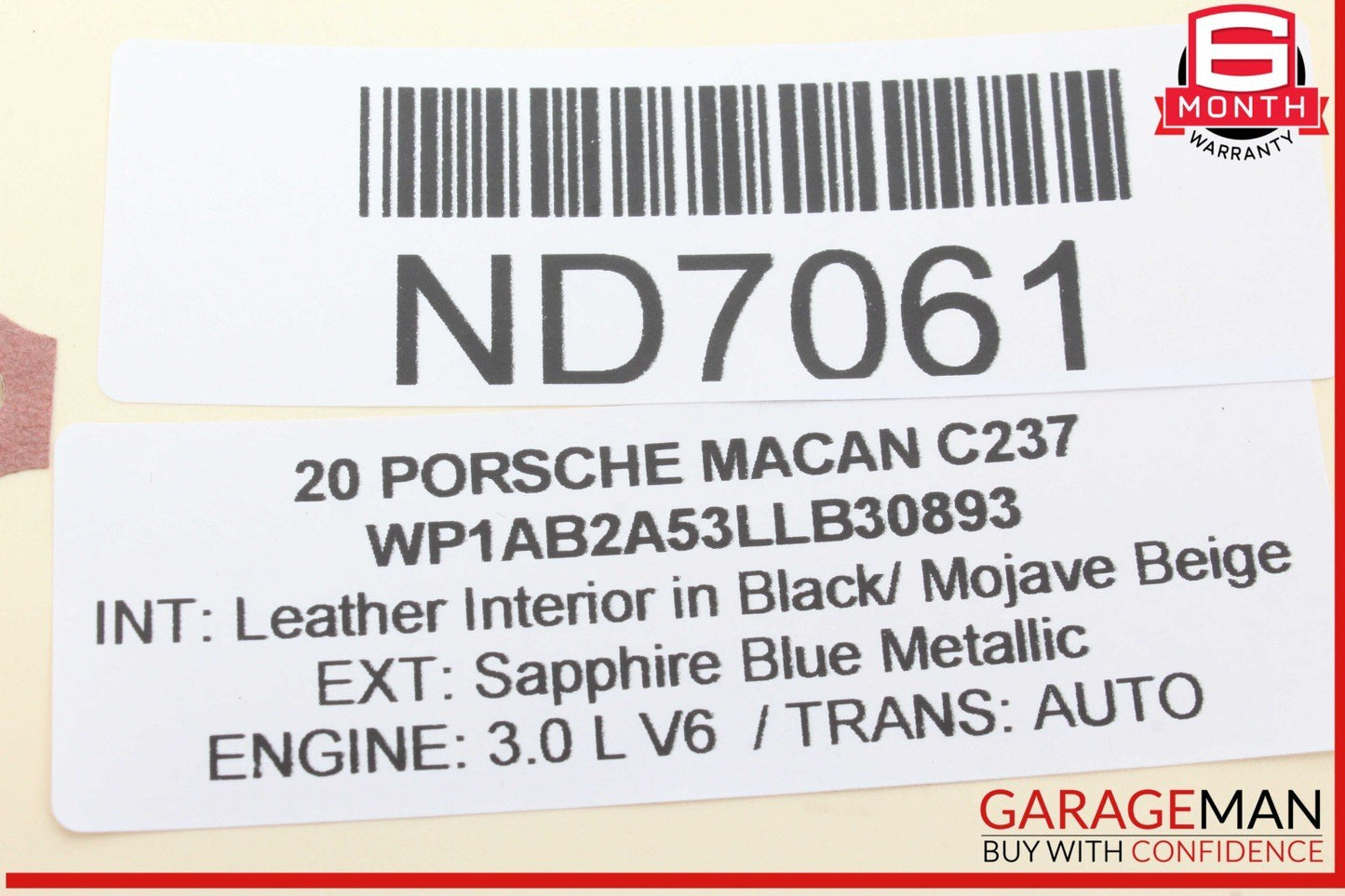 15-24 Porsche Macan 95B Rear Left or Right Side Door Control Module 4H0959795P