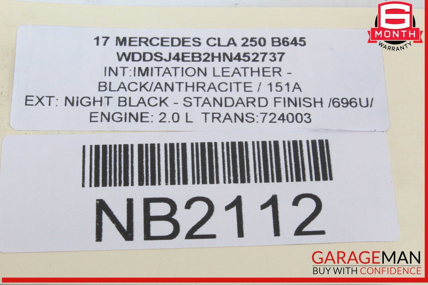 14-19 Mercedes W117 CLA250 CLA200 Power Brake Booster Master Cylinder Reservoir