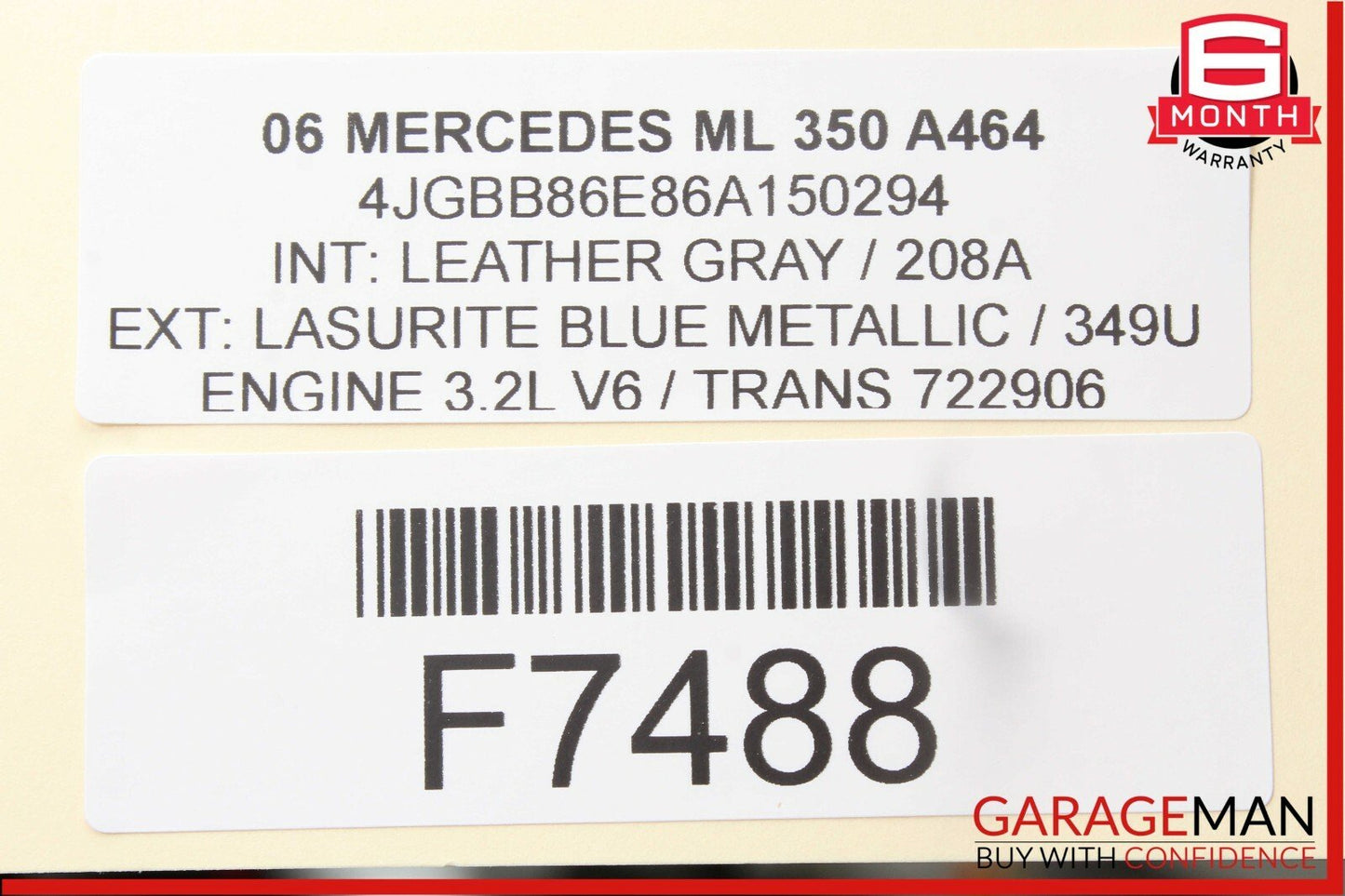 06-12 Mercedes X164 GL450 ML550 Rear Windshield Glass Wiper Motor OEM