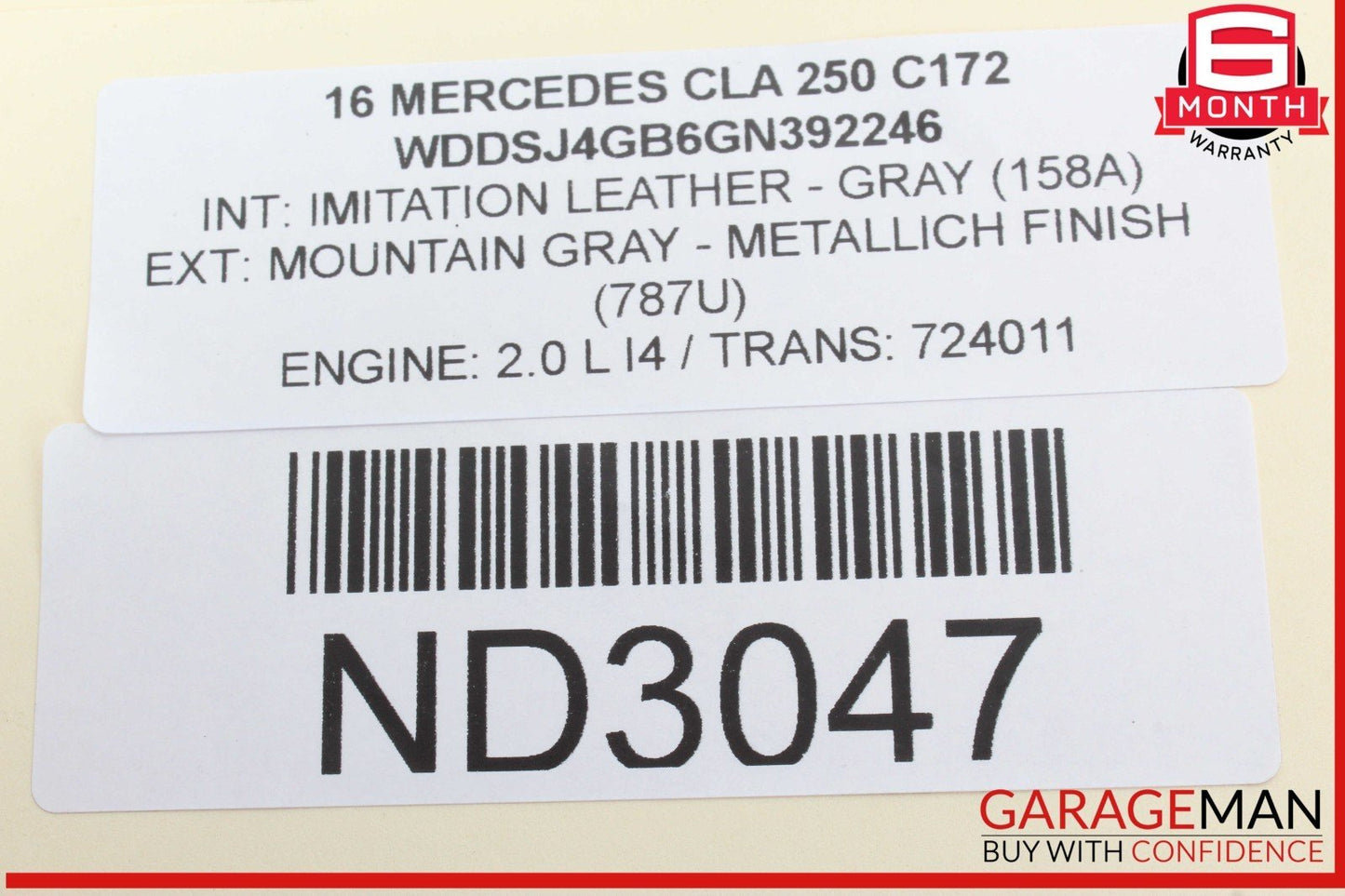 14-19 Mercedes W117 CLA250 Rear Right Side Suspension Lower Control Arm OEM