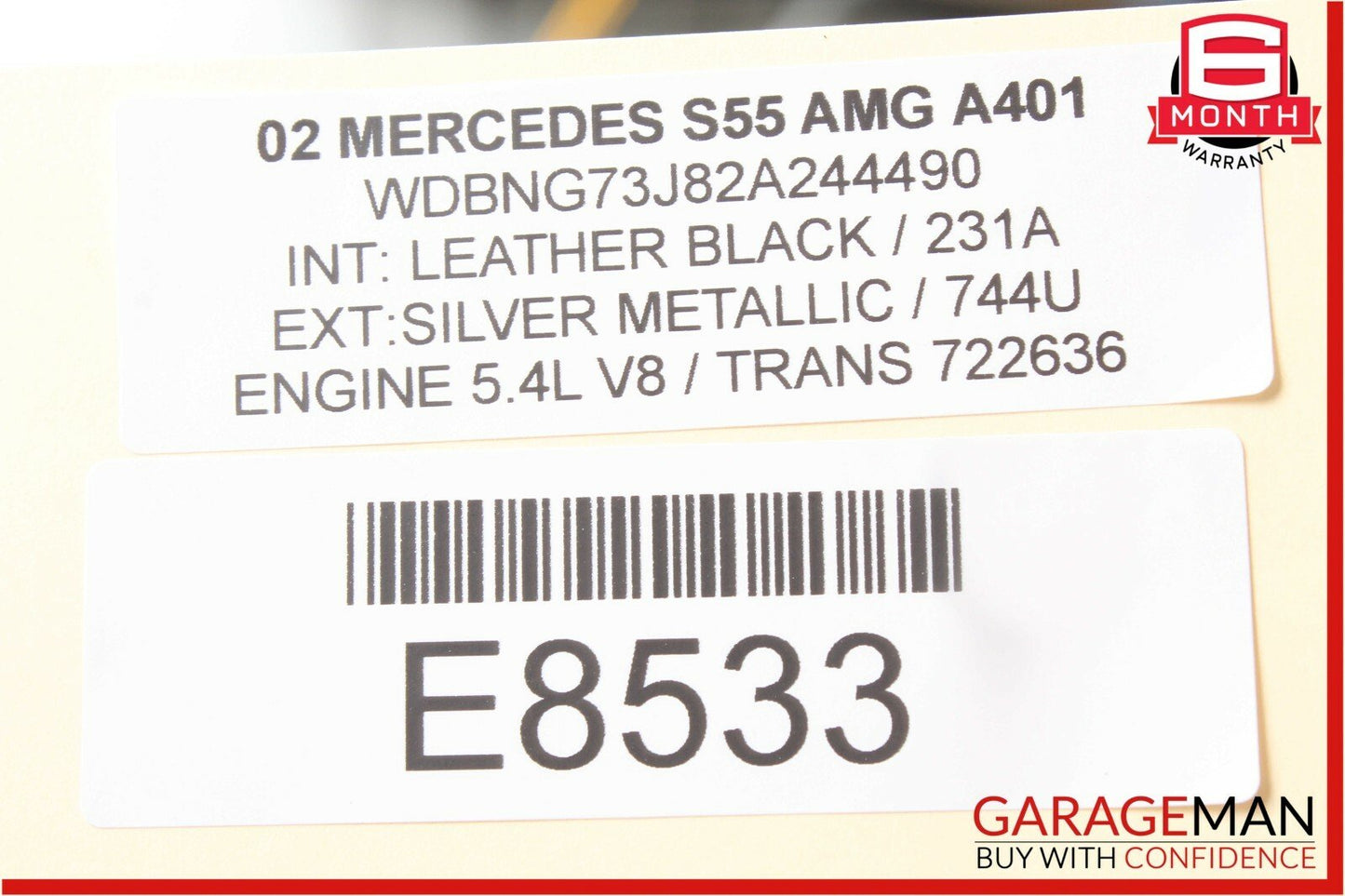 00-02 Mercedes W220 S55 AMG Rear Right Center Seatbelt Seat Belt Retractor OEM