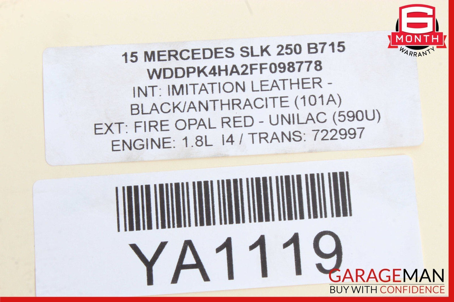10-15 Mercedes R172 SLK250 E350 Rear Right Side Exterior Door Handle OEM