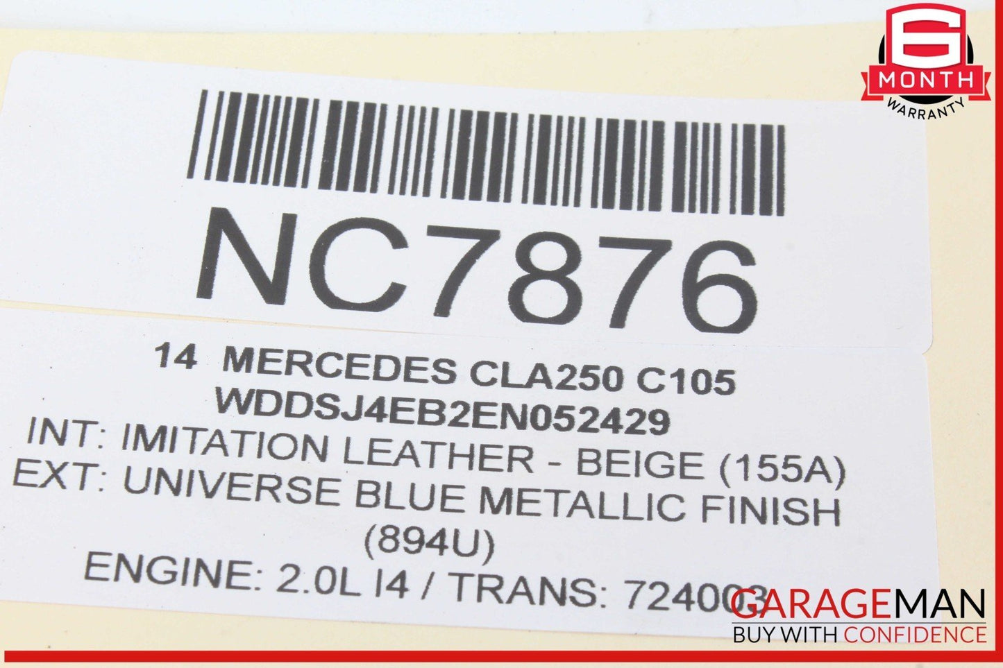 12-20 Mercedes W117 CLA250 SLK250 SLC300 Right Side Exterior Door Handle OEM