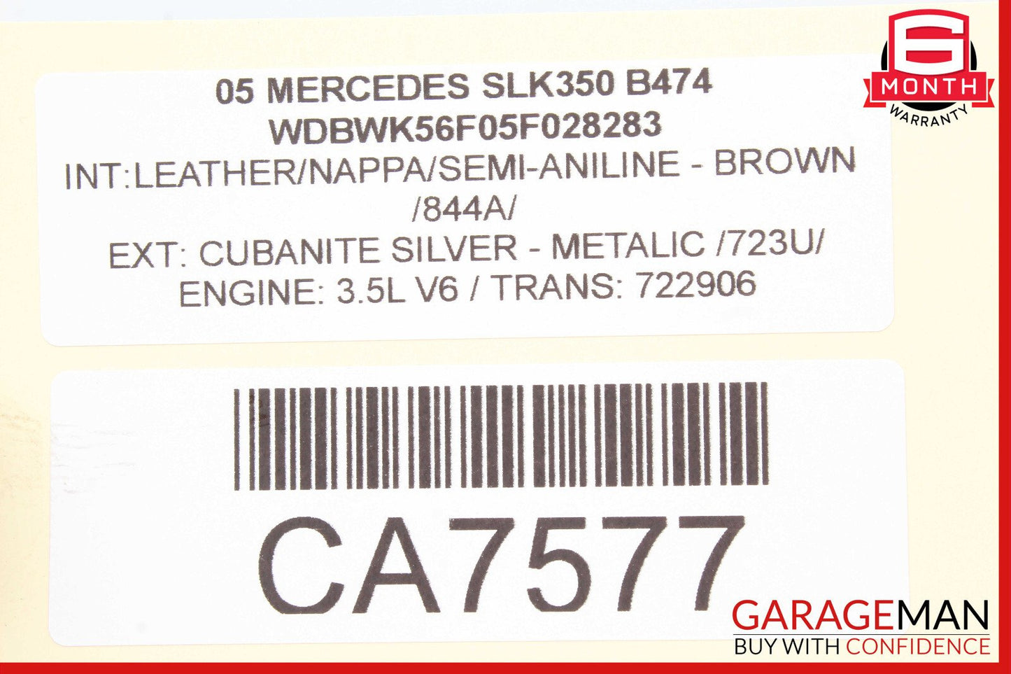 05-08 Mercedes R171 SLK350 SLK280 Exterior Door Handle Right Passenger Side OEM