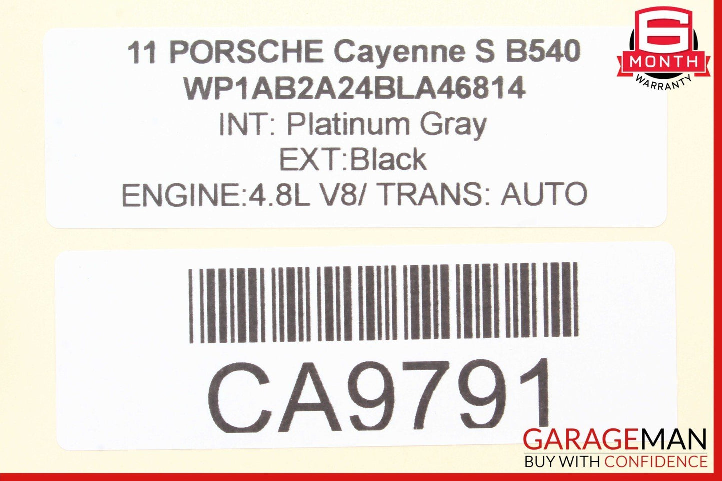11-18 Porsche Cayenne S 958 Steering Column Dash Trim Cover Panel Gray OEM