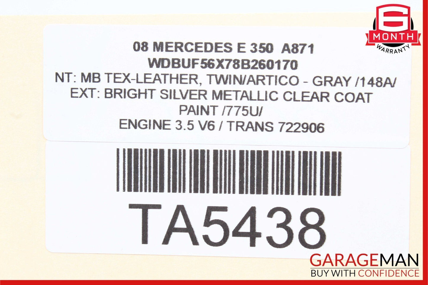 06-09 Mercedes E550 E350 CLK350 Front Left Driver Side Foglight Fog Light Lamp