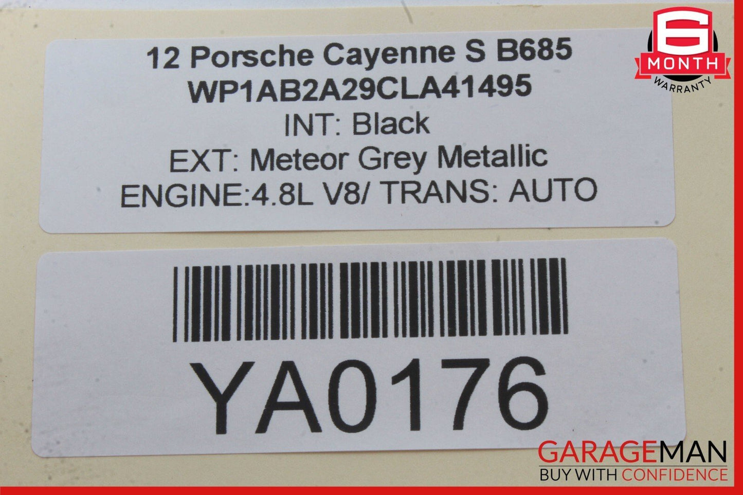 11-18 Porsche Cayenne 958 S Rear Left Driver Side Window Regulator Motor OEM