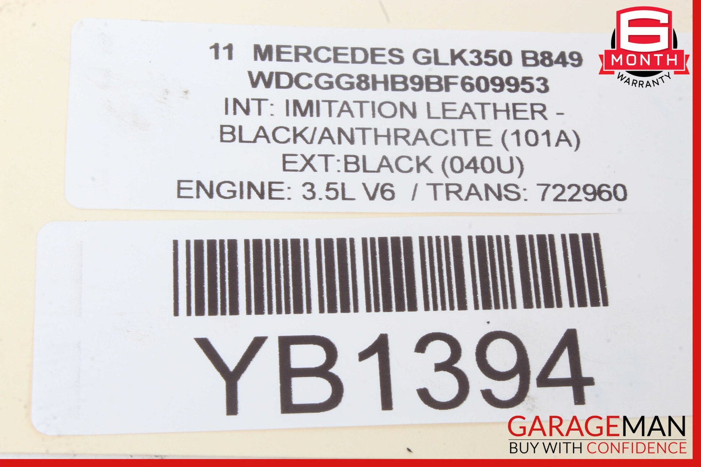 06-13 Mercedes X204 GLK350 Right Side Engine Motor Cylinder Head Valve Cover OEM