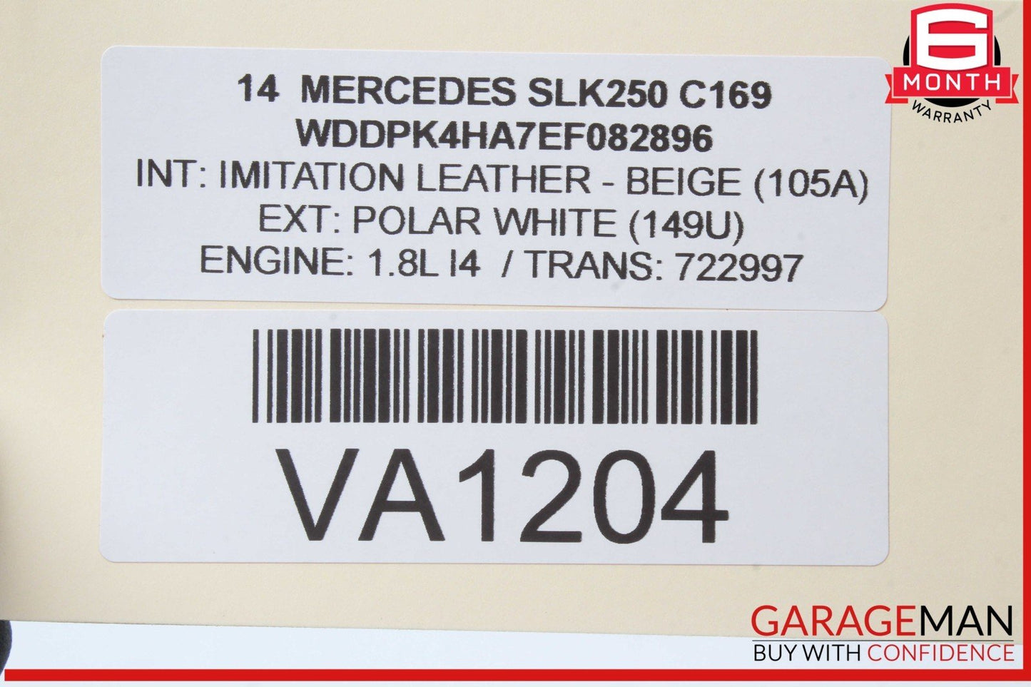 10-20 Mercedes R172 SLK250 E350 Front Left Window Regulator Motor 2078200542 OEM