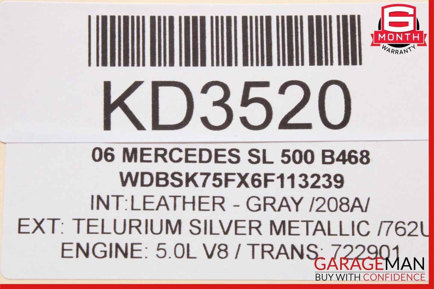 Mercedes SL500 S430 CLK500 CL500 E320 CL55 AMG Anti Theft Alarm Module Unit OEM