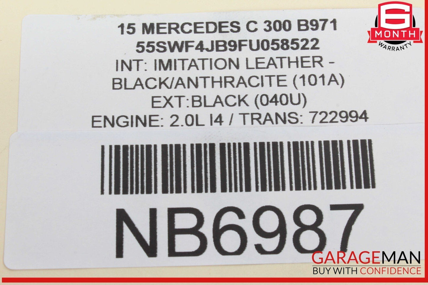 15-20 Mercedes W205 C300 C400 Rear Right or Left Lower Rearward Control Arm OEM