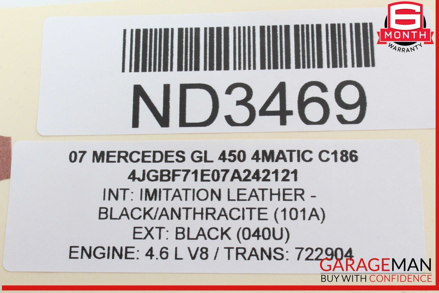 06-13 Mercedes X164 GL450 4MATIC Heated Seat Control Module 1648209126 OEM