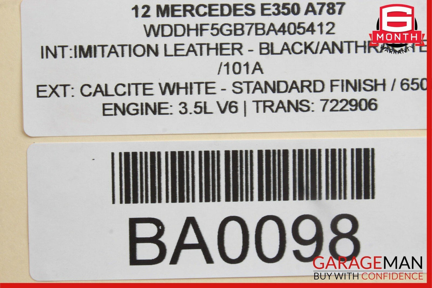 10-13 Mercedes W207 E350 E550 Front Right Side Sunvisor Sun Visor Shade Gray OEM