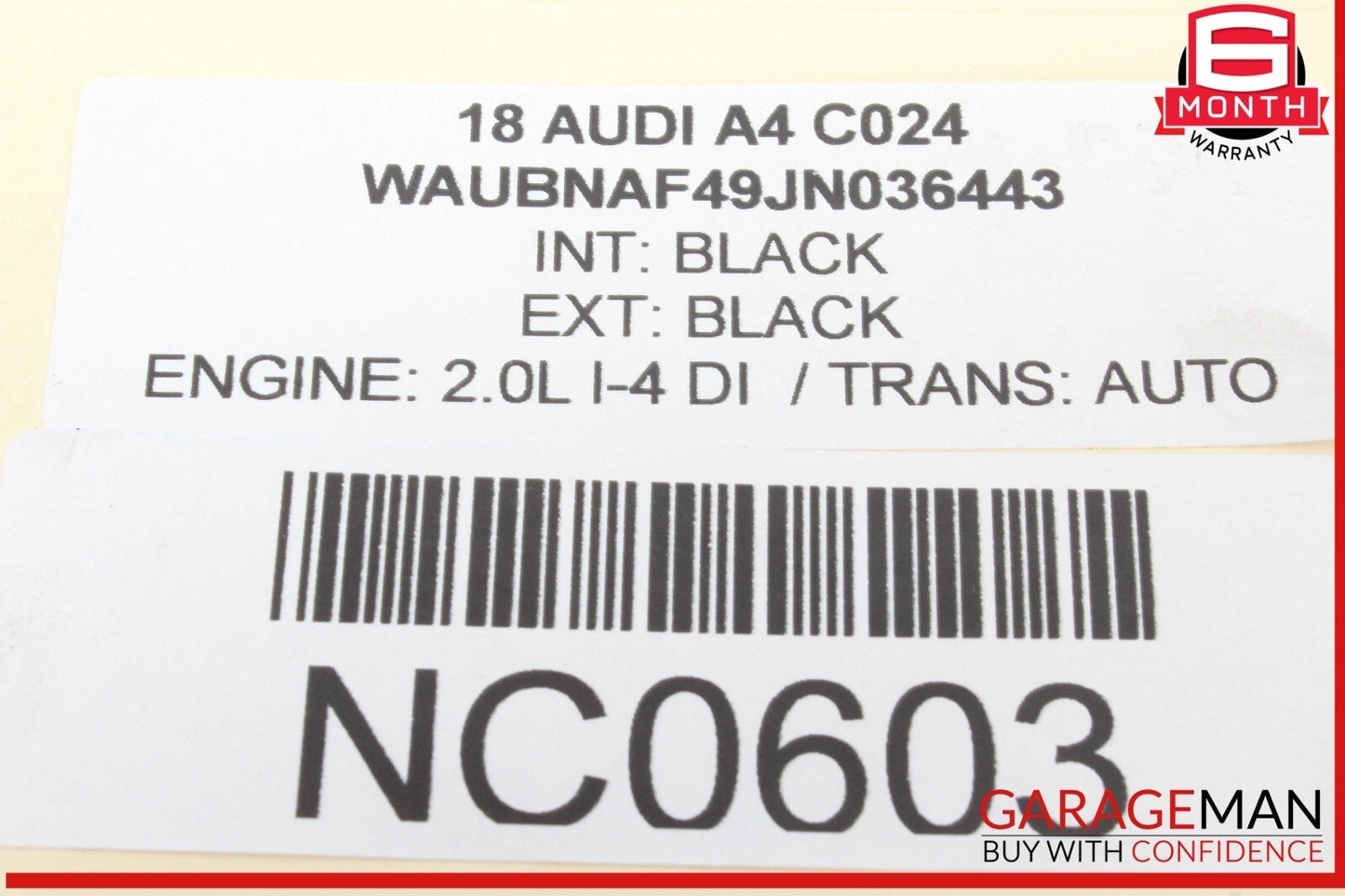 17-24 Audi A4 Rear Left Driver Side Exterior Door Handle Gray OEM