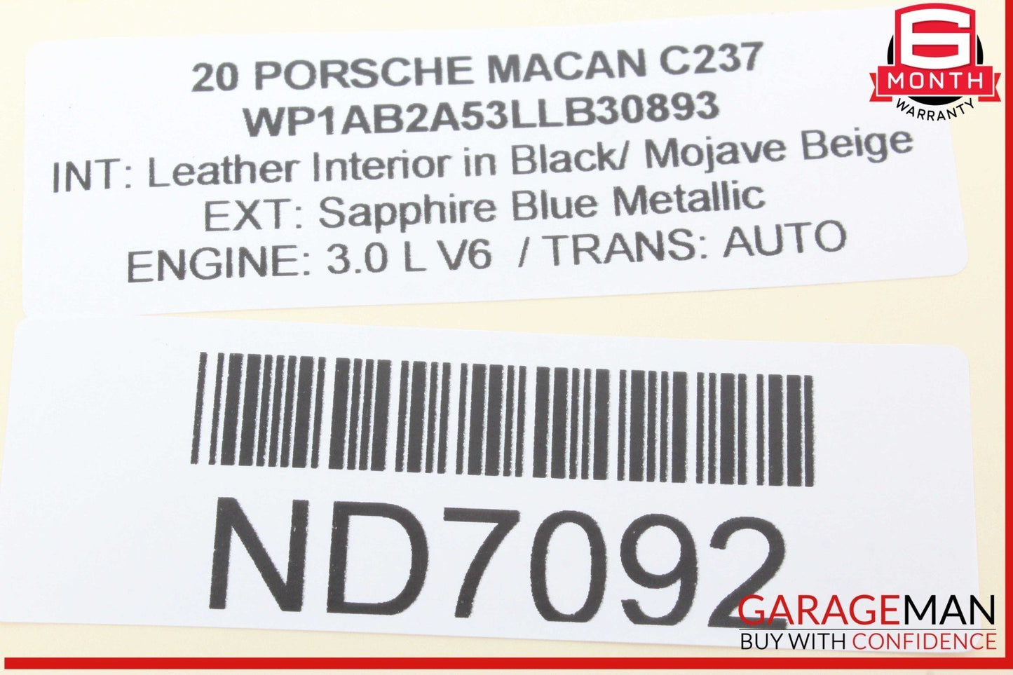 15-24 Porsche Macan 95B Front Left Driver Side Door Window Regulator Motor OEM