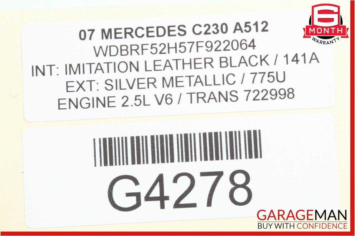 05-07 Mercedes W203 C230 C350 Front Right Exterior Door Handle Silver Metallic