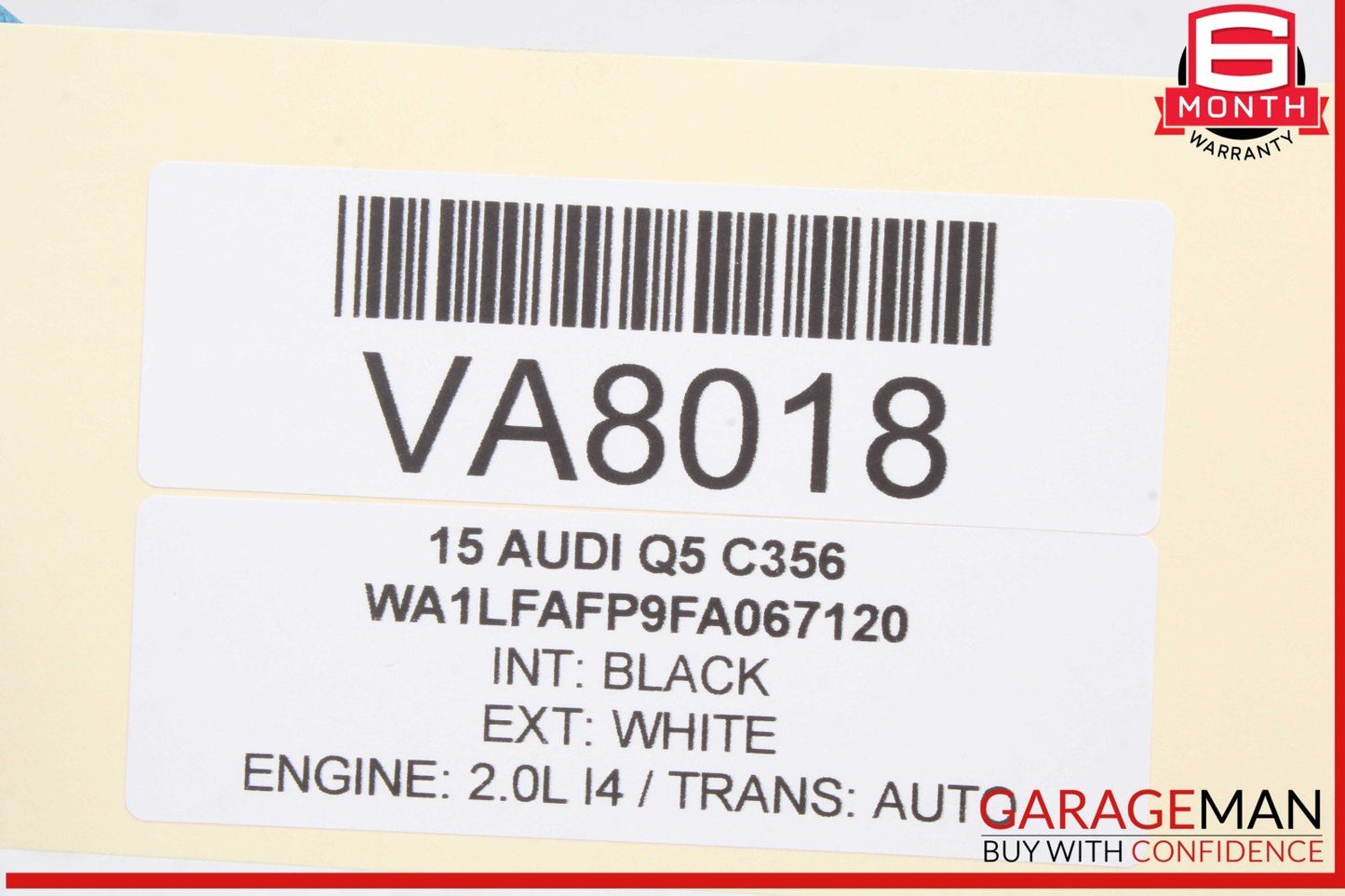 14-17 Audi Q5 Rear Right Passenger Side Window Regulator Motor 8K0959812A OEM