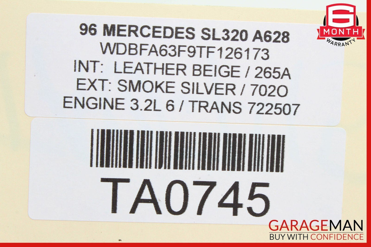 90-02 Mercedes R129 SL320 Interior Control Switch Button Set OEM