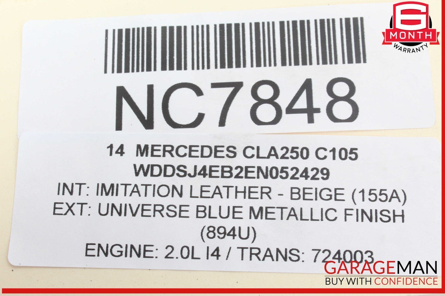 14-20 Mercedes W117 CLA250 C300 SLC300 Rear Trunk Tailgate Release Open Handle