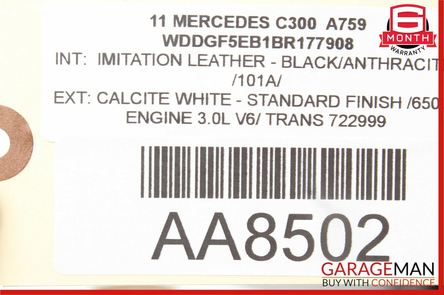 08-14 Mercedes W204 C300 C350 Front Right Sunvisor Sun Visor Black OEM