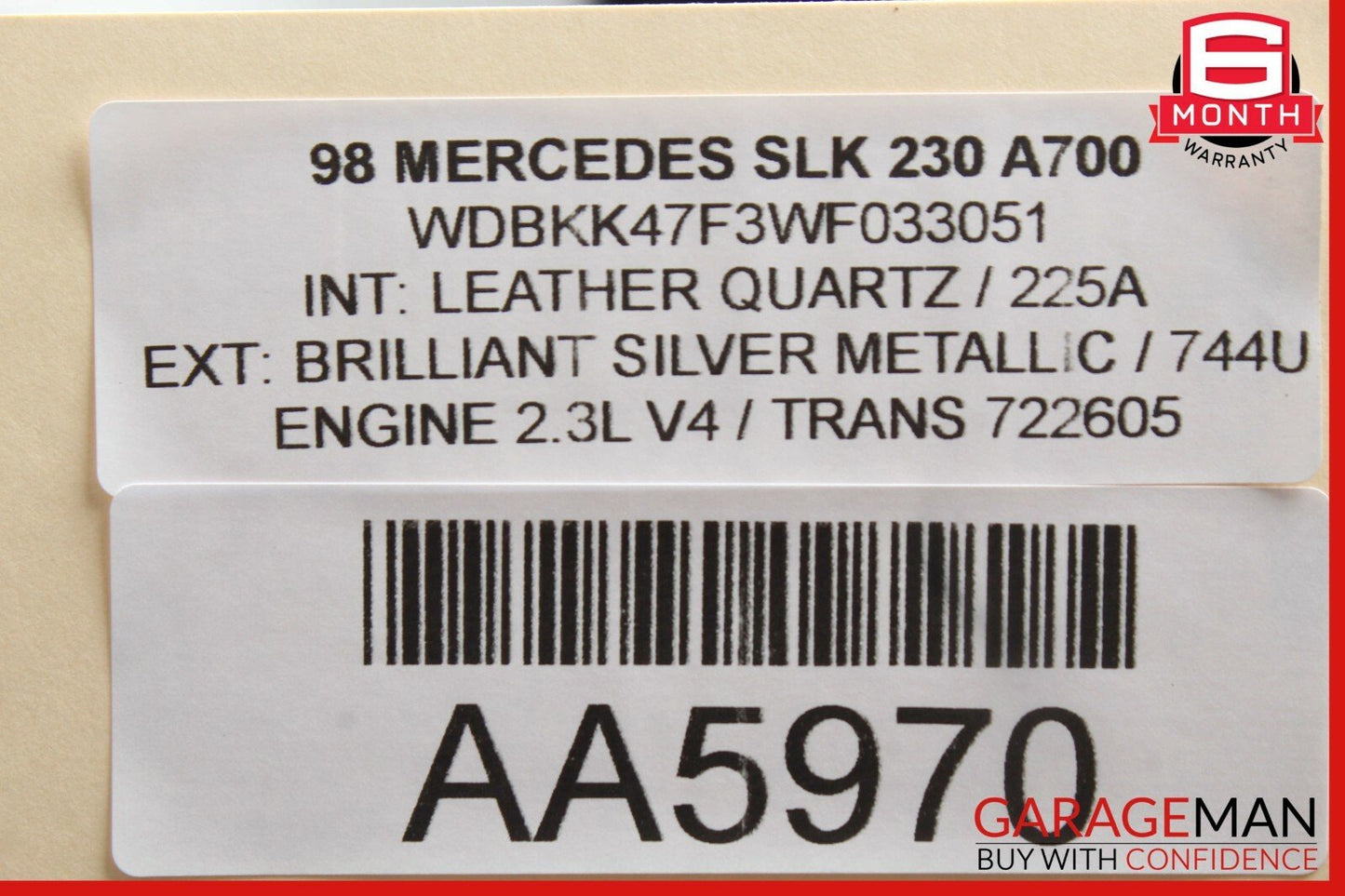 97-04 Mercedes R170 SLK230 SLK32 Rear Right or Left Suspension Lower Control Arm