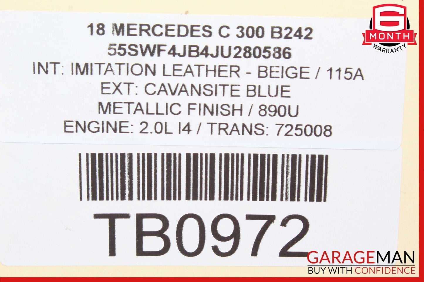 15-20 Mercedes R172 SLC300 C300 GLA250 M274 Throttle Body 2701410025 OEM