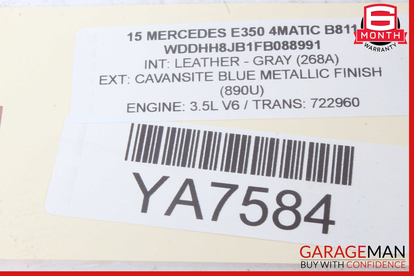 10-18 Mercedes W212 E350 CLS550 Rear Left Air Suspension Bag Shock OEM