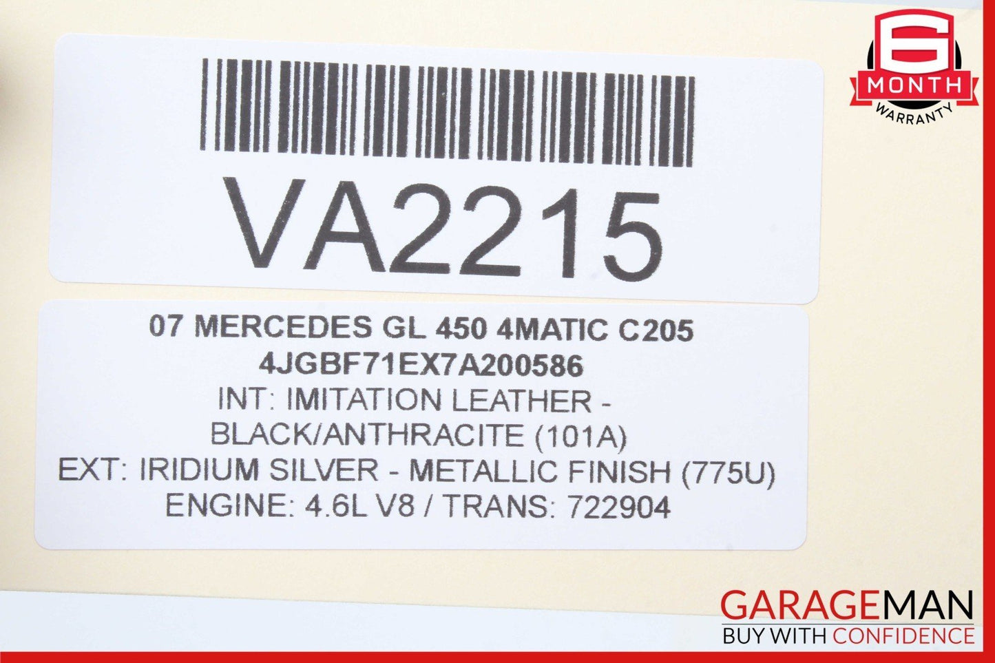 06-19 Mercedes X164 GL450 4MATIC Rear Glass Windshield Wiper Motor 2518200042