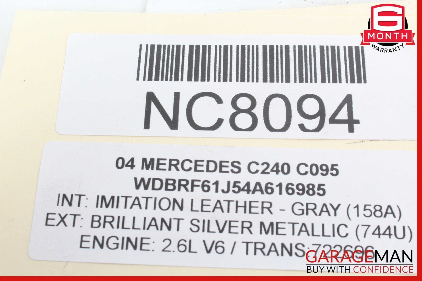 01-04 Mercedes W203 C240 C320 Right Passenger Side Exhaust Manifold Header OEM