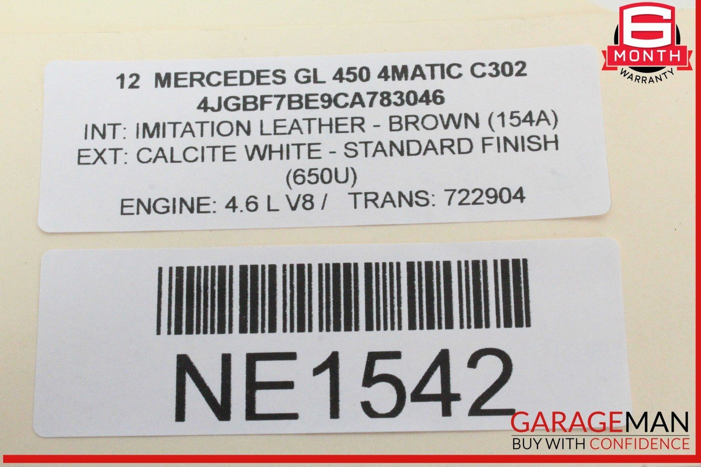 06-13 Mercedes X164 GL450 4MATIC Rear Right Side Door Lock Latch Actuator OEM