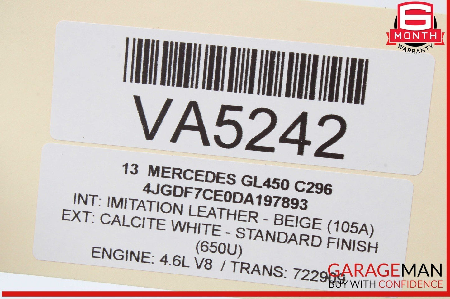 12-18 Mercedes X166 GL450 GL550 Front Right or Left Engine Timing Chain Plate