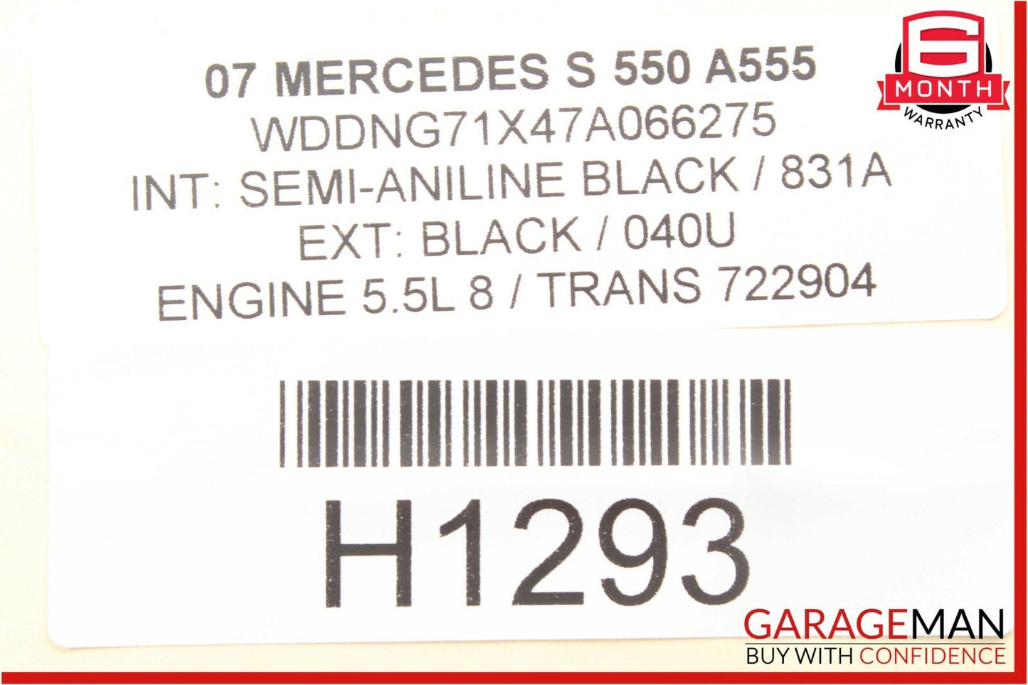 07-09 Mercedes W221 S450 S550 Front Left Seatbelt Seat Belt Retractor Assembly