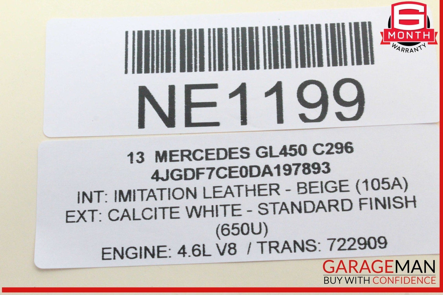 08-20 Mercedes X166 GL450 Headlight Fog Light Switch Control Module OEM