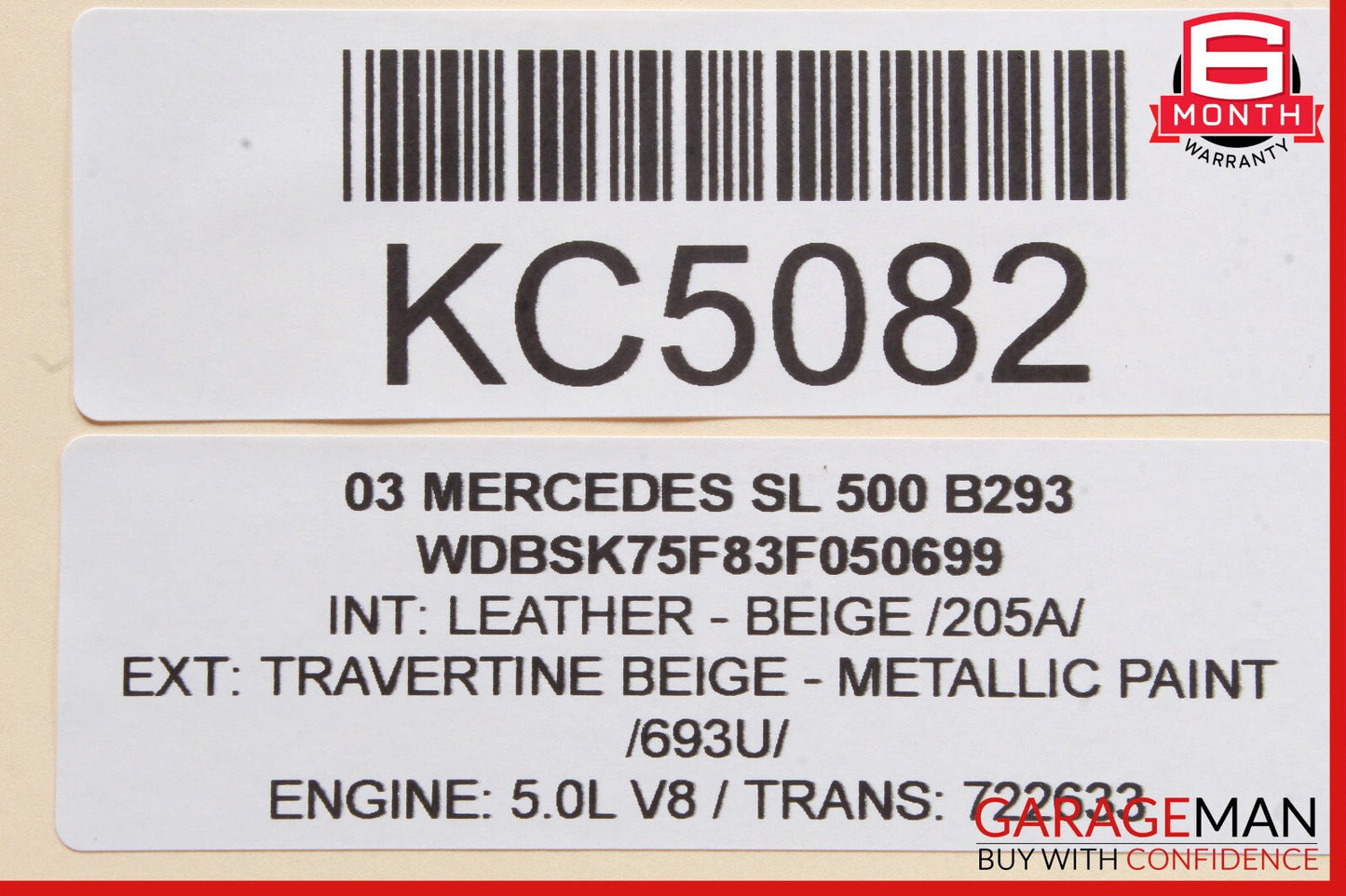 Mercedes R230 SL500 CL500 Seat Belt Seatbelt Tension Sensor 2158600505 OEM