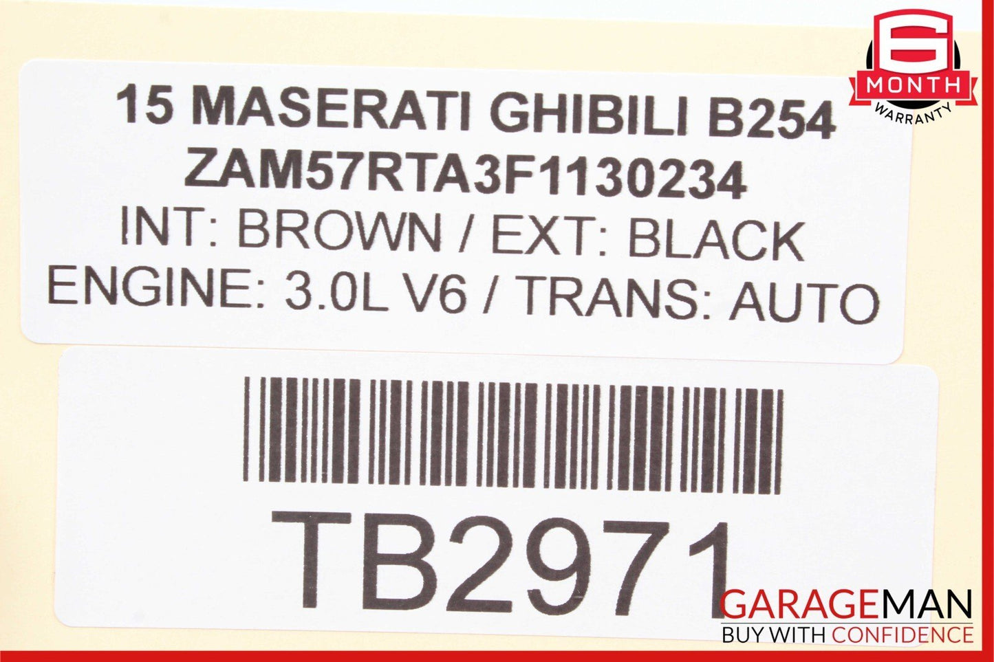 14-17 Maserati Ghibli Top Roof GPS Shark Fin Antenna Black OEM