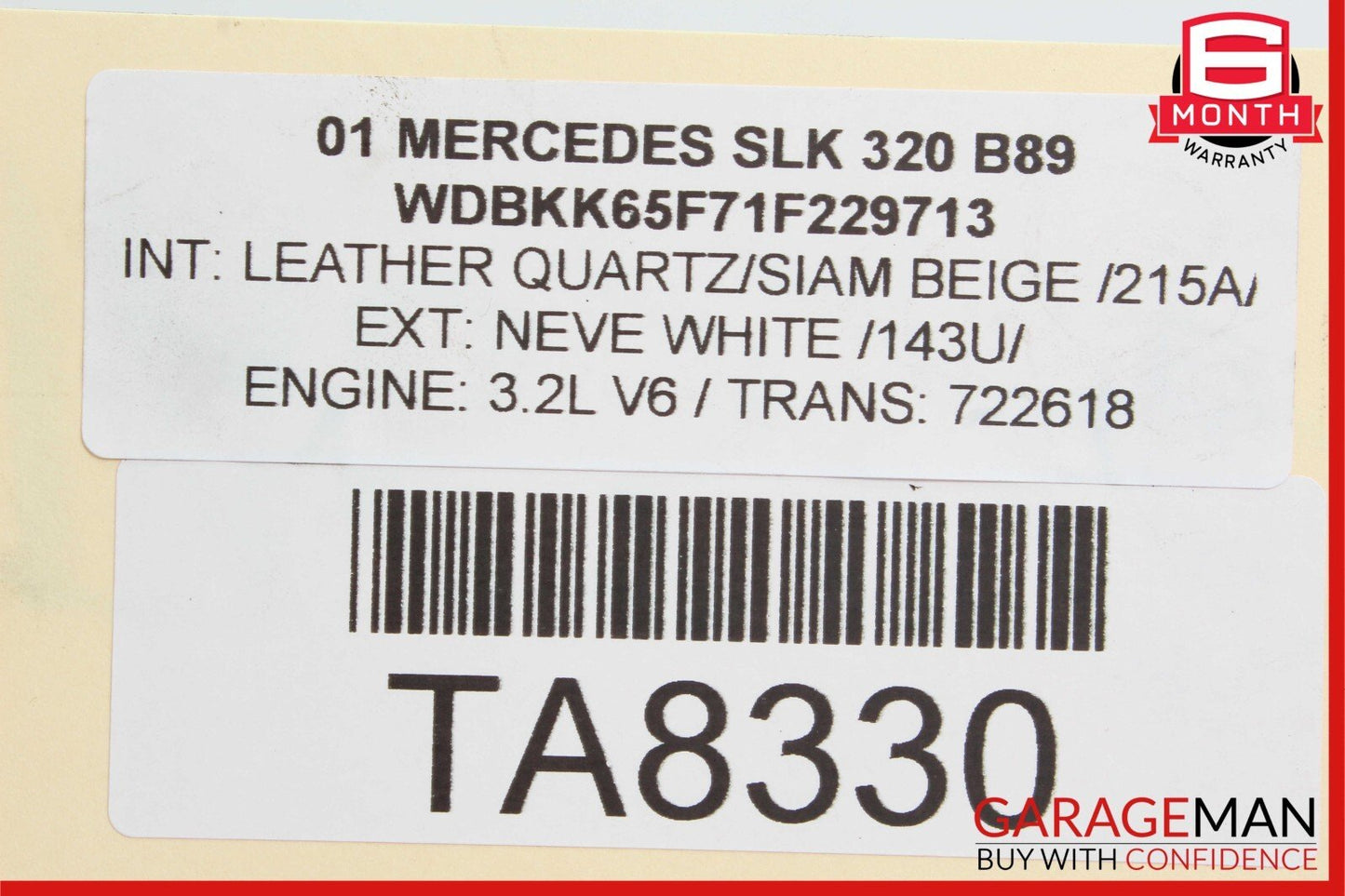 97-01 Mercedes R170 SLK230 SLK320 Power Steering Gear Box Gearbox 1704601100 OEM