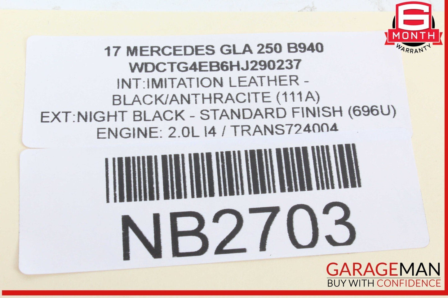15-20 Mercedes X156 GLA250 Rear Left Driver Side Exterior Door Handle OEM