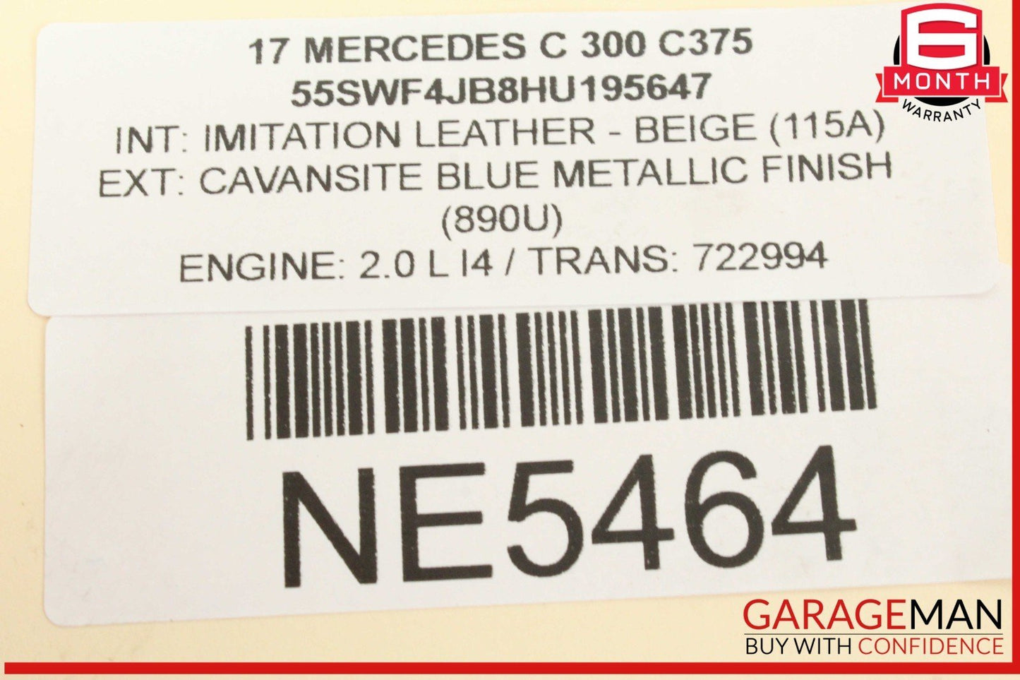 15-20 Mercedes W205 C300 Front Left Driver Side Wishbone Lower Control Arm OEM