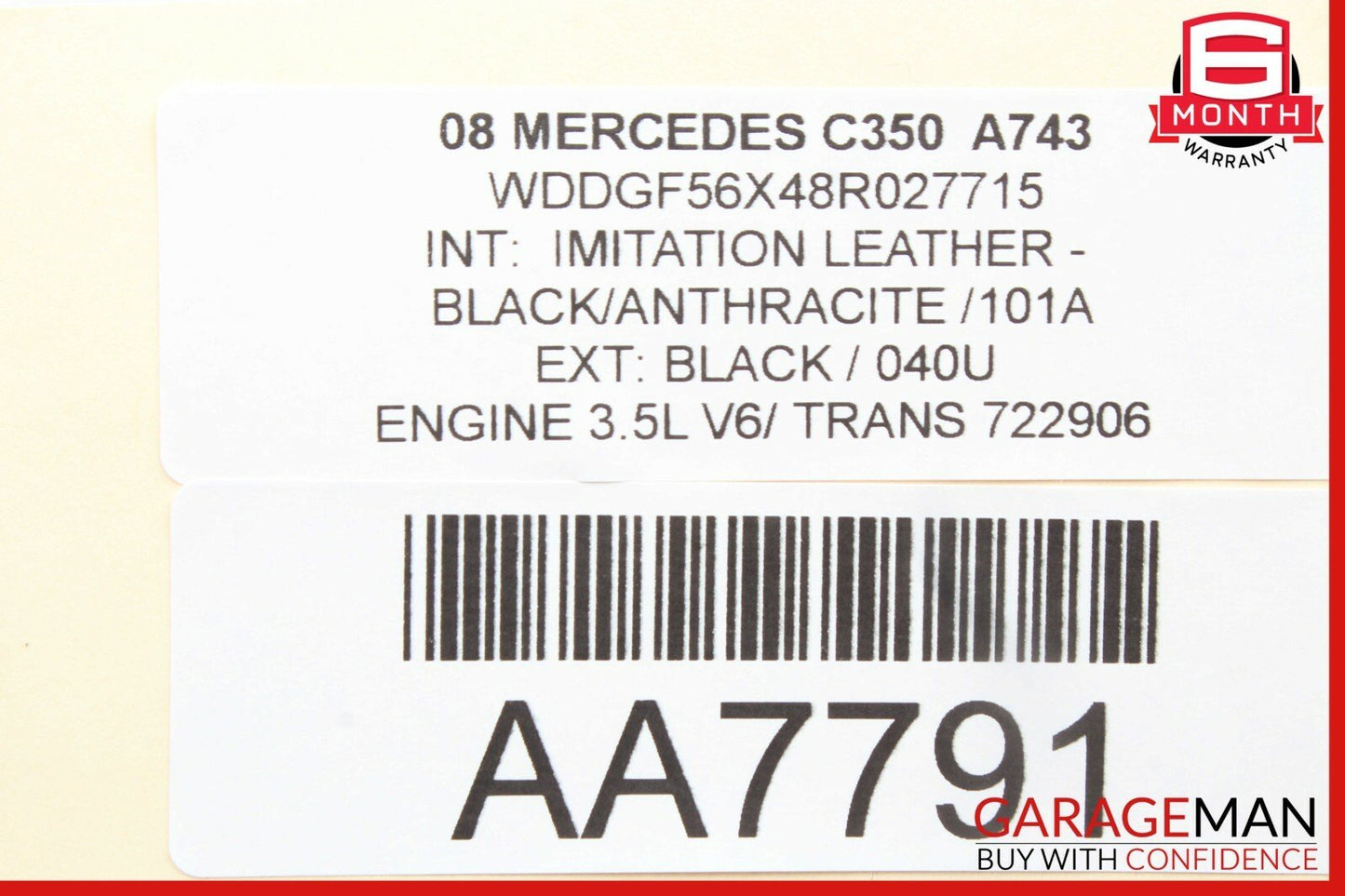 08-14 Mercedes W204 C350 E550 Rear Right Door Lock Latch Actuator OEM