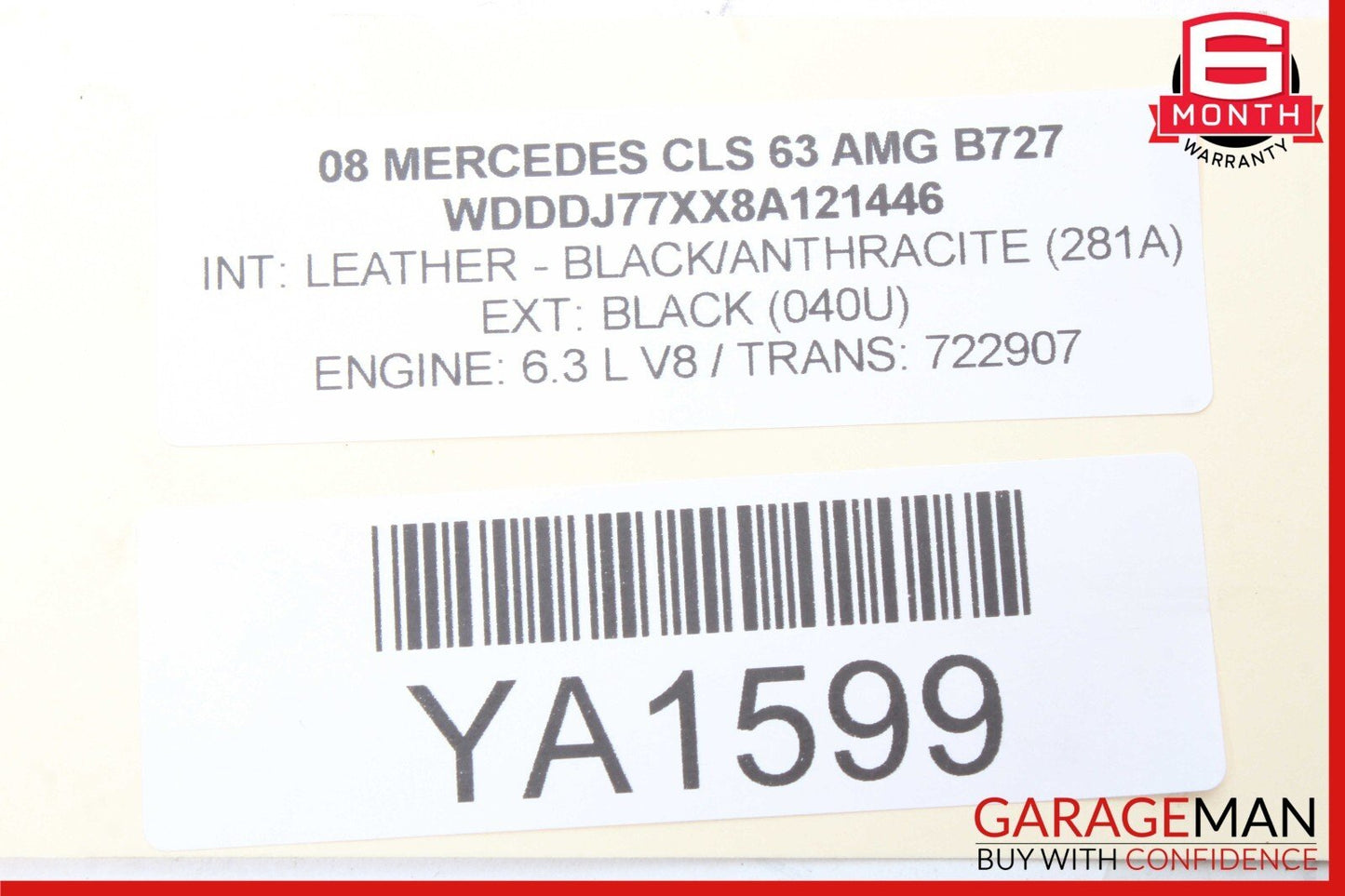 06-11 Mercedes W219 CLS63 AMG Rear Left Door Lock Latch Actuator Keyless Go OEM